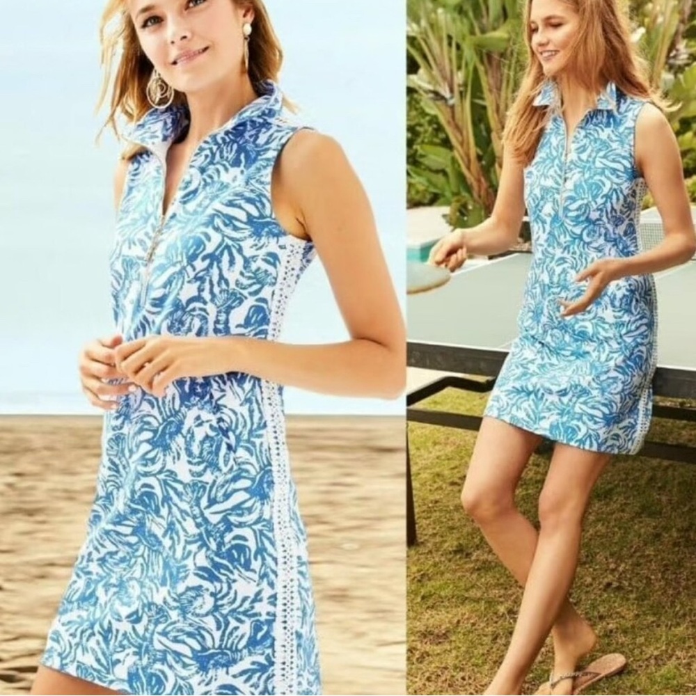 Lilly Pulitzer Skipper Sleeveless Dress In Resort White On A Roll, size Medium